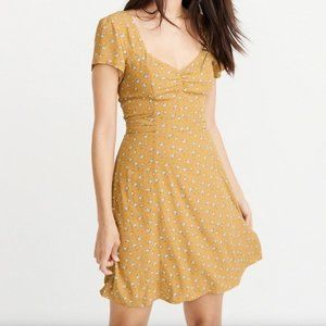 Abercrombie Floral Yellow Butterfly Dress